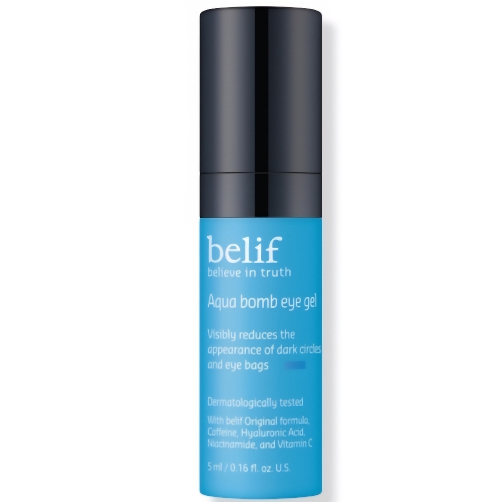 BELIF AQUA BOMB DEPUFFING EYE GEL WITH CAFFEINE + HYALURONIC ACID.